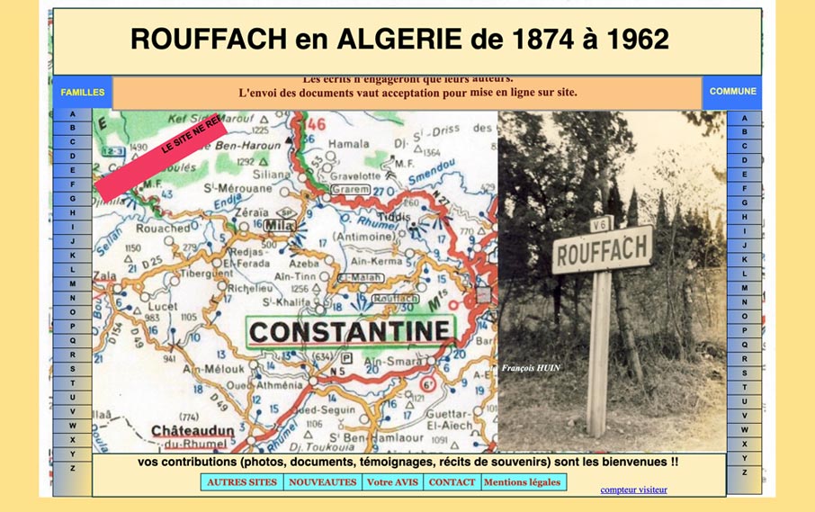 Les origines et la vie d’un village : ROUFFACH à 8 kilomètres de CONSTANTINE.
