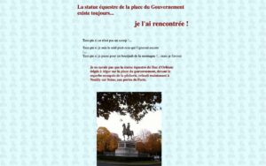 Histoire d’une statue rentrée en France.