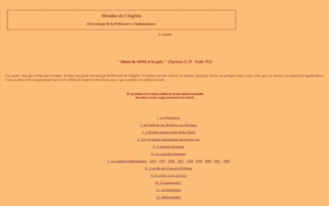 Chronologie historique de l'Algérie.