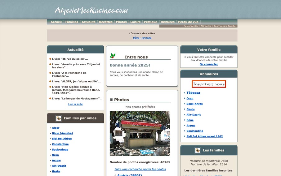 Algérie mes racines : recherches d’ordre familiales.