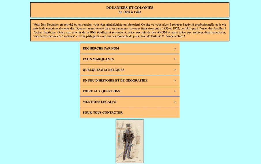 Douaniers et colonies de 1830 à 1962