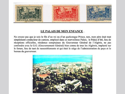 LE PALAIS D&rsquo;ETE à ALGER